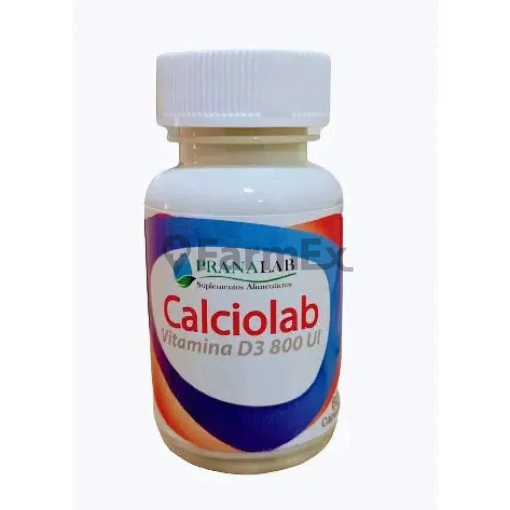 Calciolab "Calcio + Vitamina D3 800 UI" x 60 cápsulas Farmex-Pluxee-Persistente